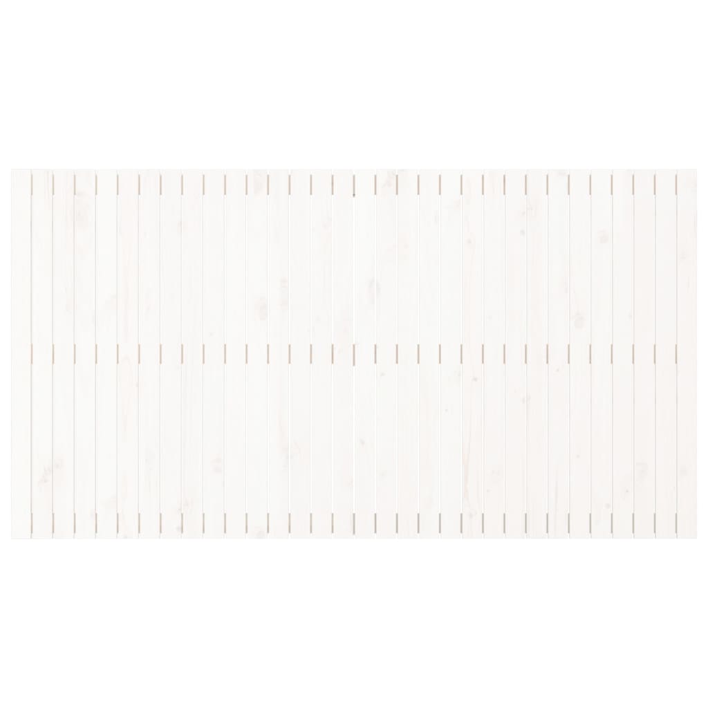 sengegavl 204x3x110 cm massivt fyrretræ hvid