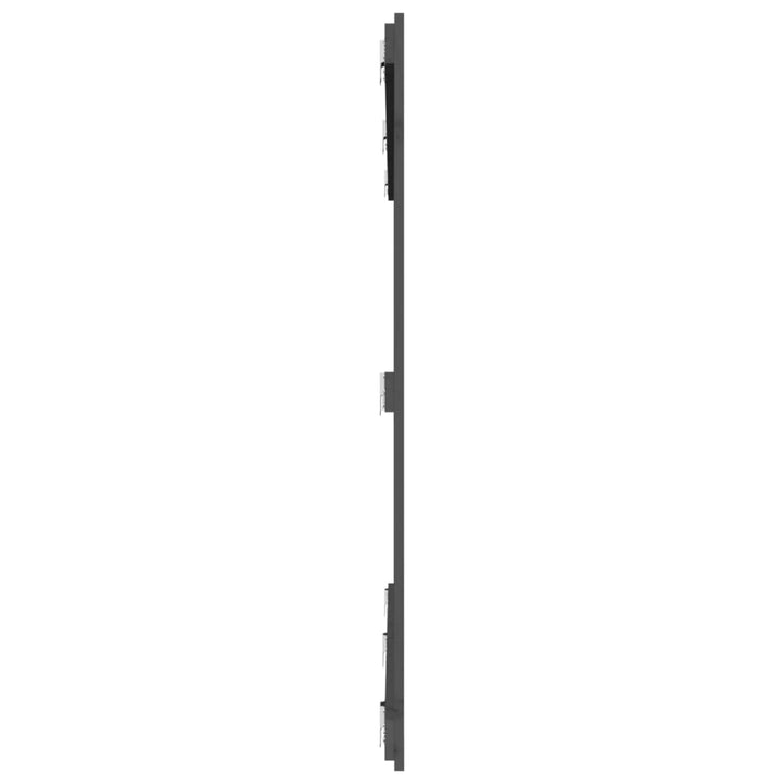 sengegavl 204x3x110 cm massivt fyrretræ grå