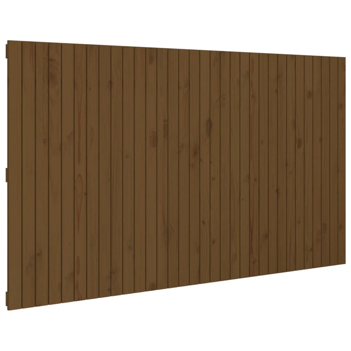 sengegavl 204x3x110 cm massivt fyrretræ gyldenbrun
