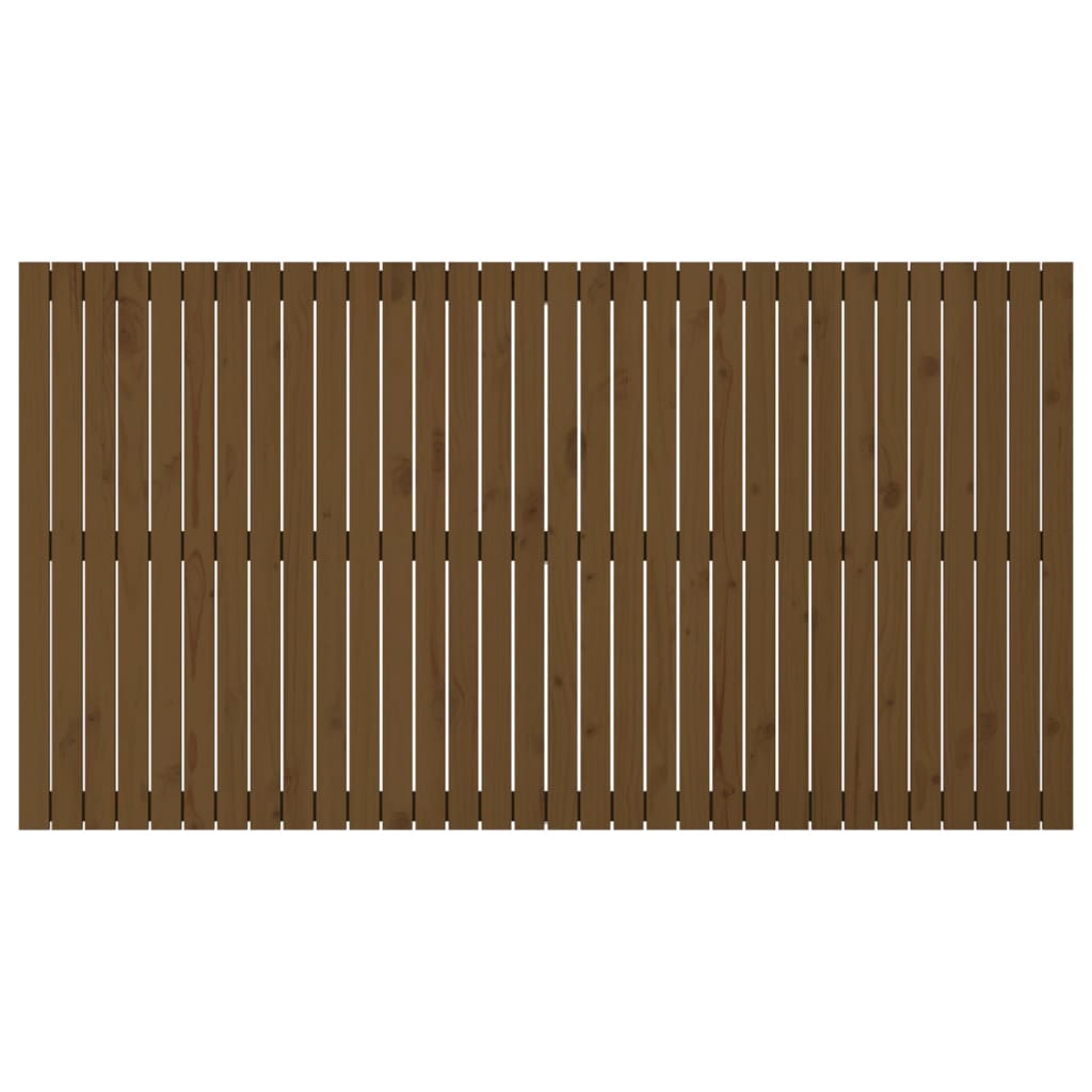 sengegavl 204x3x110 cm massivt fyrretræ gyldenbrun