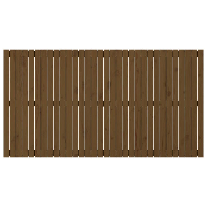 sengegavl 204x3x110 cm massivt fyrretræ gyldenbrun