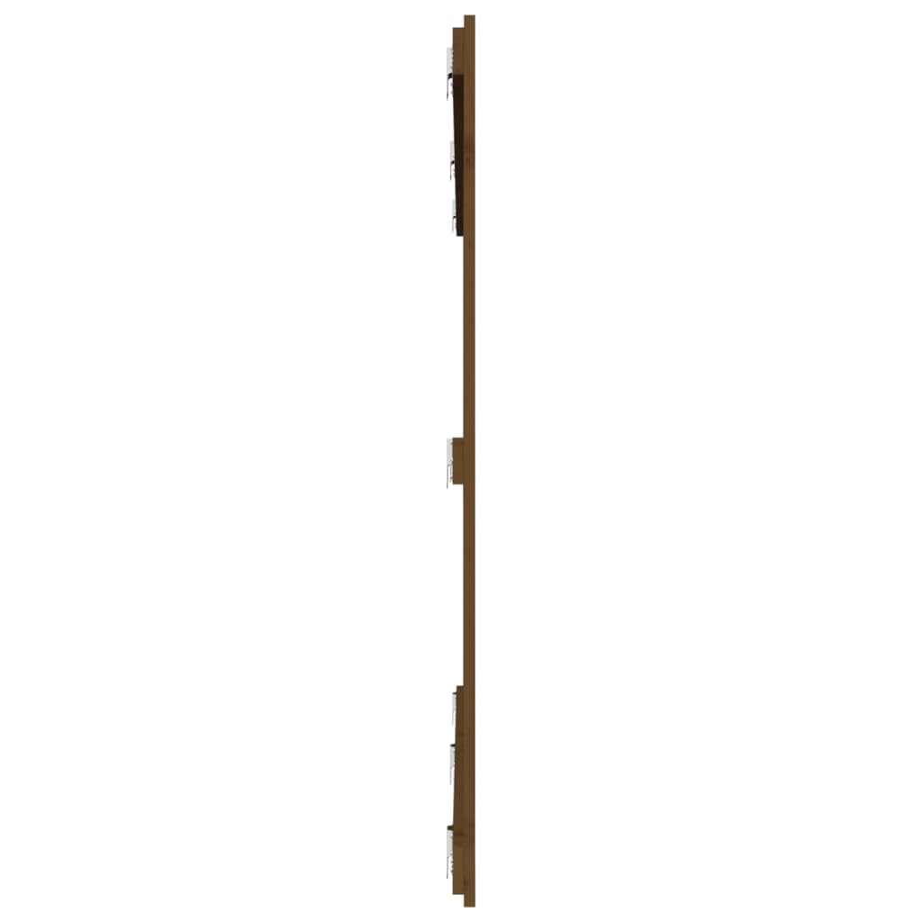 sengegavl 204x3x110 cm massivt fyrretræ gyldenbrun