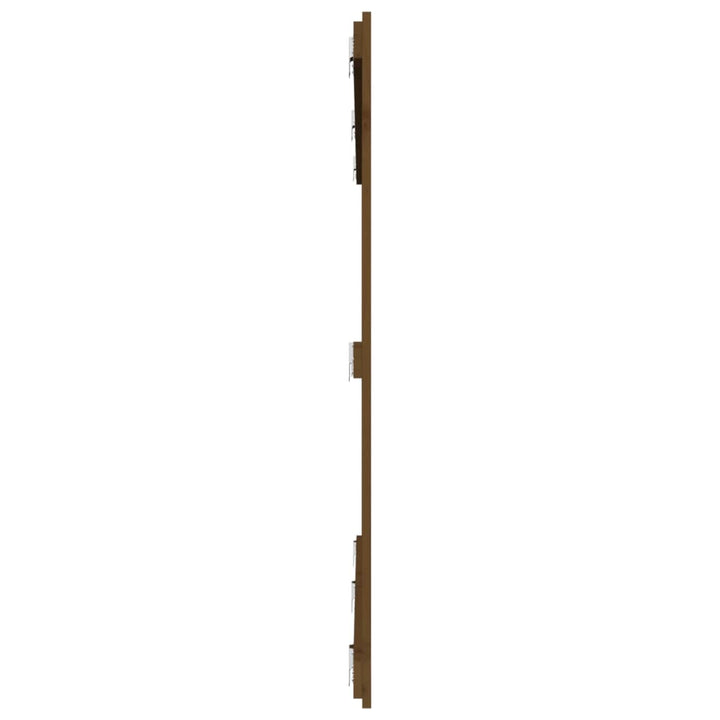 sengegavl 204x3x110 cm massivt fyrretræ gyldenbrun