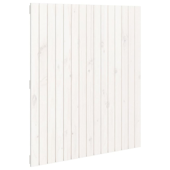 sengegavl 95,5x3x110 cm massivt fyrretræ hvid