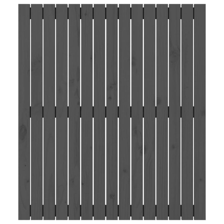 sengegavl 95,5x3x110 cm massivt fyrretræ grå