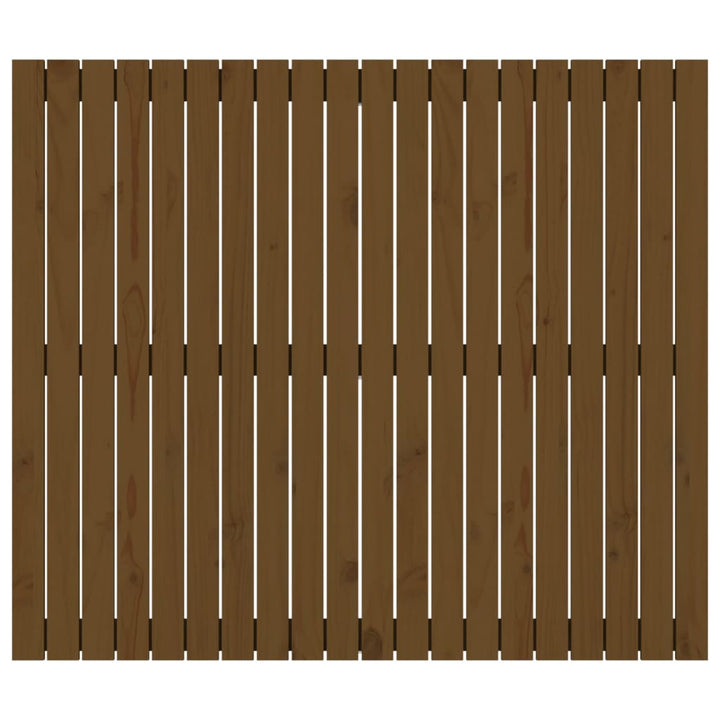 sengegavl 127,5x3x110 cm massivt fyrretræ gyldenbrun