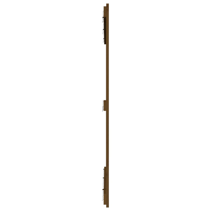 sengegavl 127,5x3x110 cm massivt fyrretræ gyldenbrun