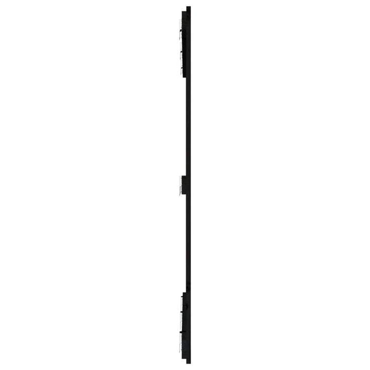 sengegavl 127,5x3x110 cm massivt fyrretræ sort
