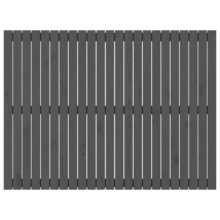 sengegavl 146,5x3x110 cm massivt fyrretræ grå