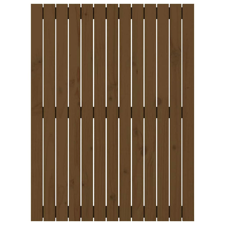 sengegavl 82,5x3x110 cm massivt fyrretræ gyldenbrun