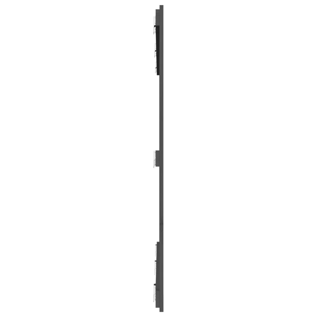 sengegavl 166x3x110 cm massivt fyrretræ grå