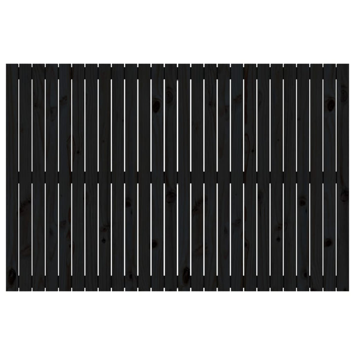 sengegavl 166x3x110 cm massivt fyrretræ sort