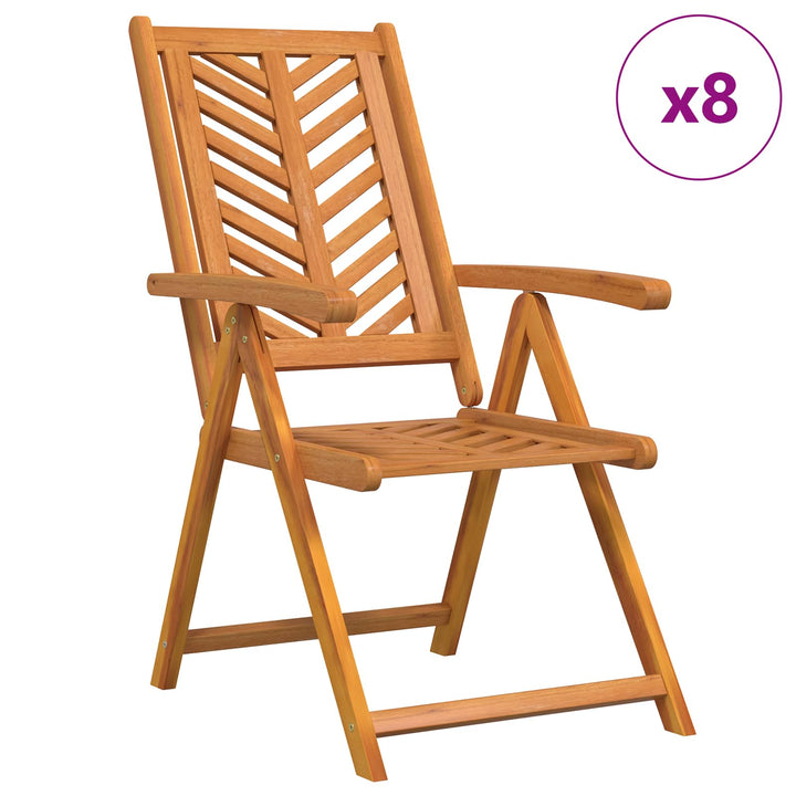 Have Stol 8 stk. Brun Massivt Akacietræ