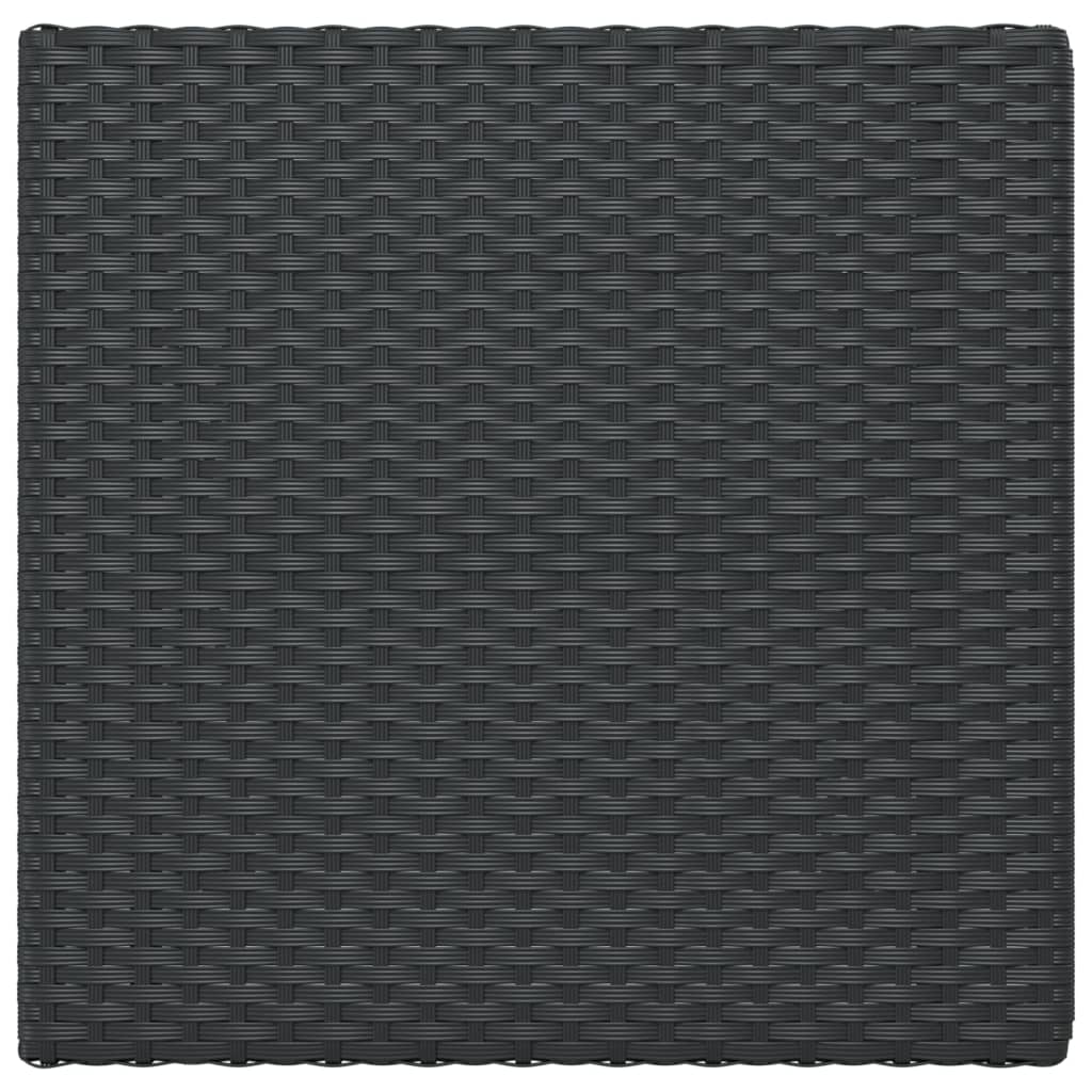 foldbart bistrobord 55x54x71 cm polyrattan sort