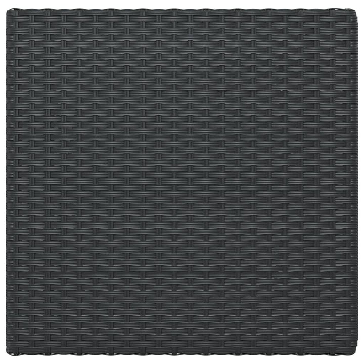 foldbart bistrobord 55x54x71 cm polyrattan sort