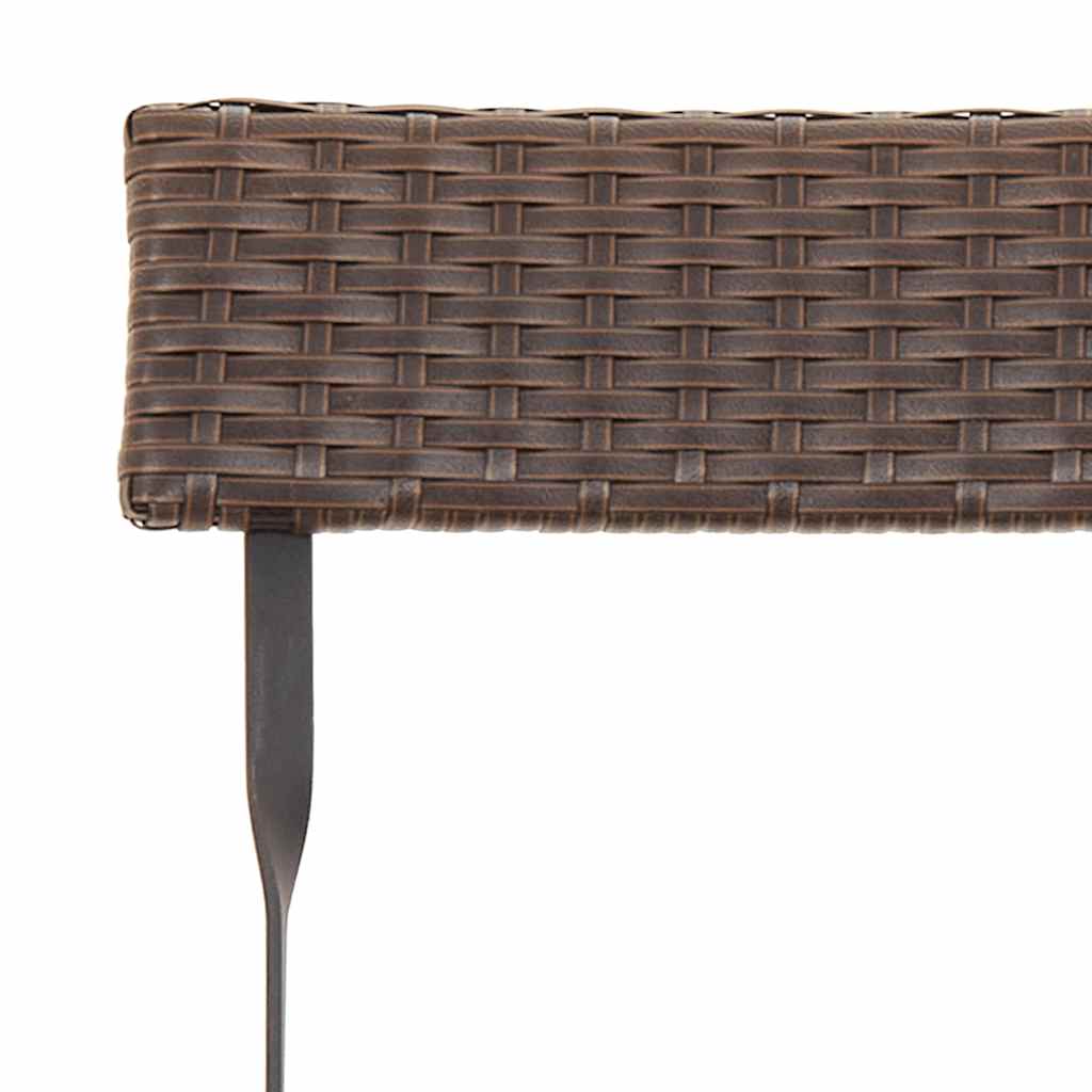 Klapstole 2 stk. brun polyrattan og stål