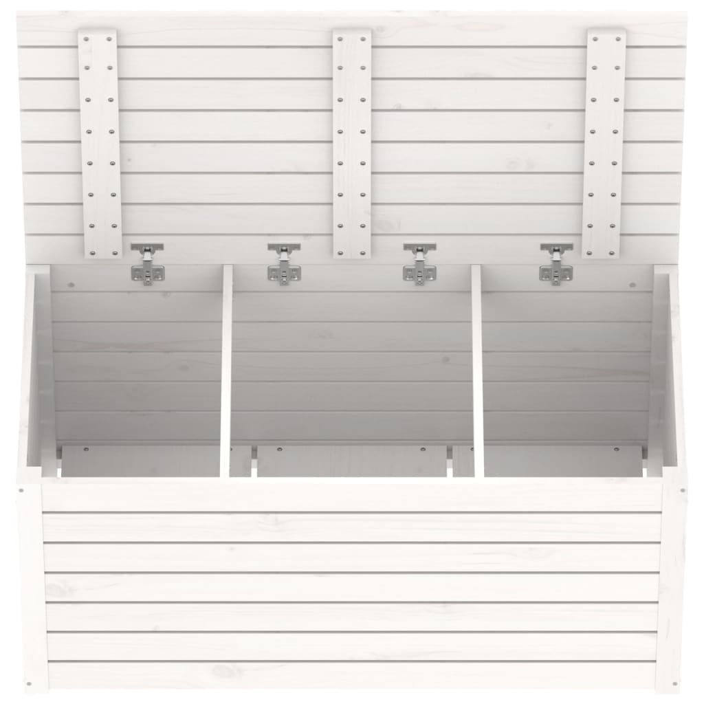 havekasse 101x50,5x46,5 cm massivt fyrretræ hvid