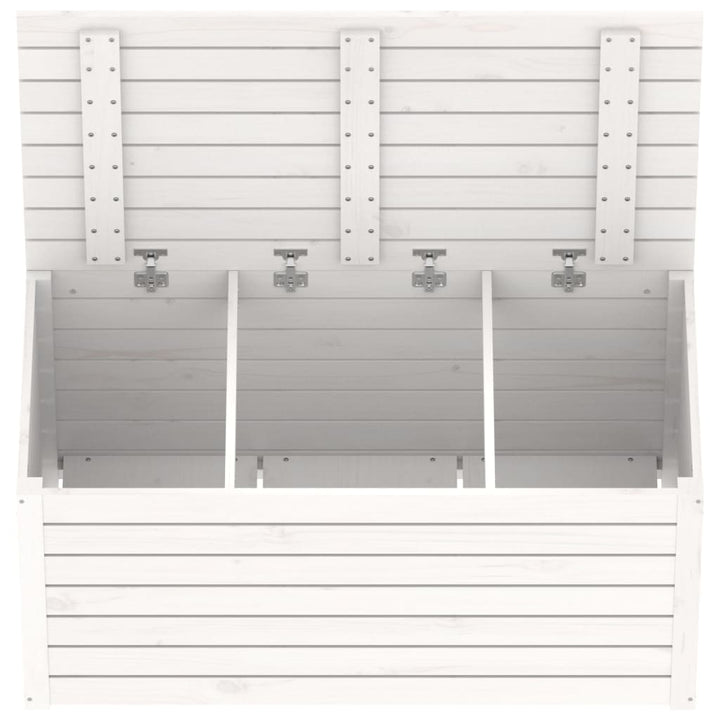 havekasse 101x50,5x46,5 cm massivt fyrretræ hvid