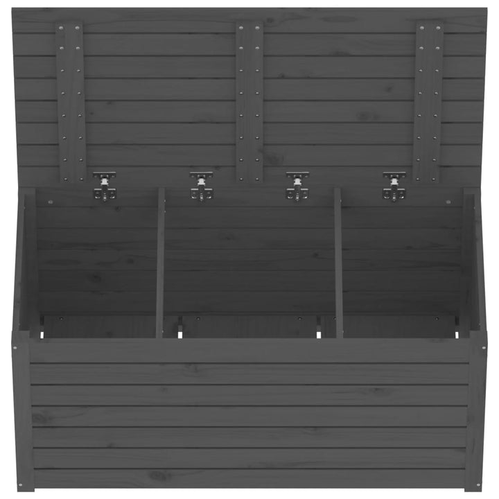 havekasse 101x50,5x46,5 cm massivt fyrretræ grå