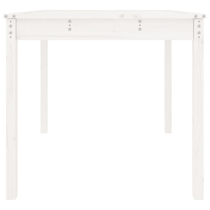 havebord 82,5x82,5x76 cm massivt fyrretræ hvid