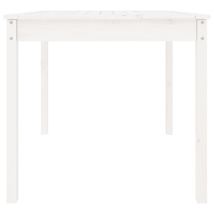 havebord 82,5x82,5x76 cm massivt fyrretræ hvid