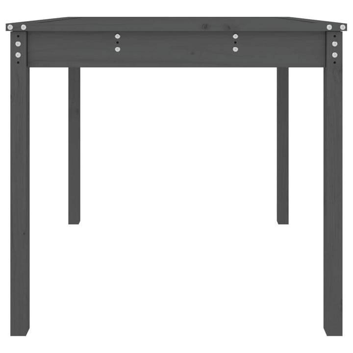 havebord 82,5x82,5x76 cm massivt fyrretræ grå