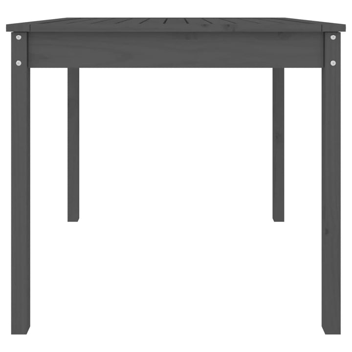 havebord 82,5x82,5x76 cm massivt fyrretræ grå