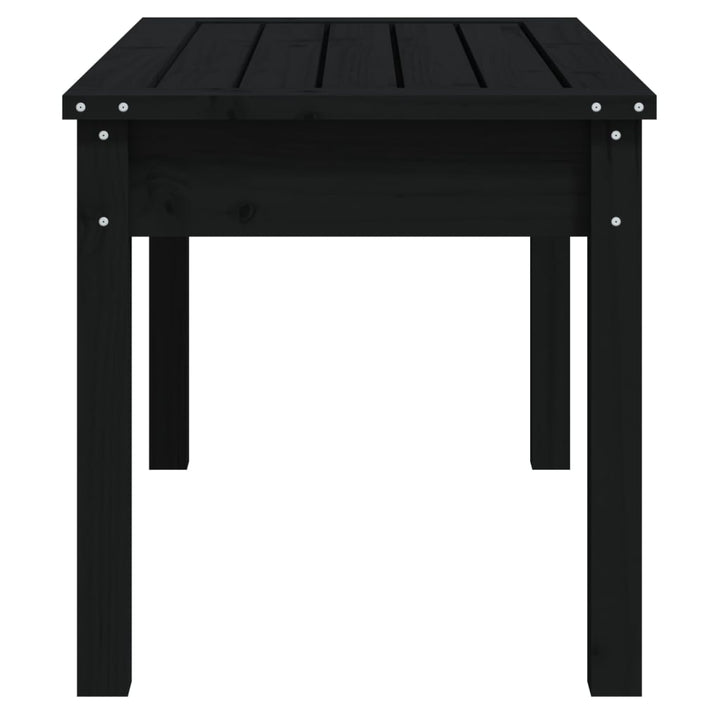 havebænk 80x44x45 cm massivt fyrretræ sort