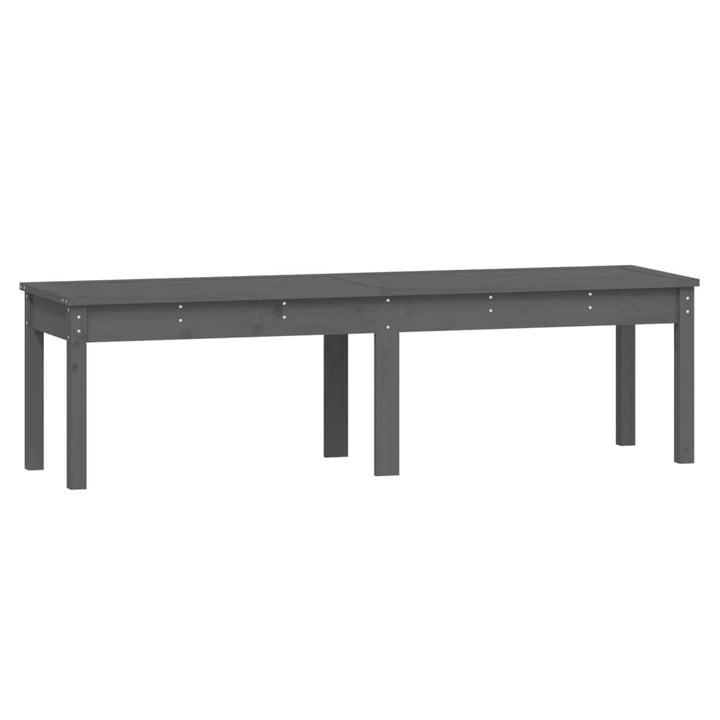 2-personers havebænk 159,5x44x45 cm massivt fyrretræ grå