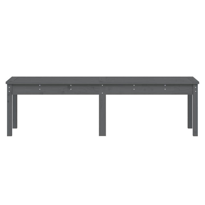 2-personers havebænk 159,5x44x45 cm massivt fyrretræ grå