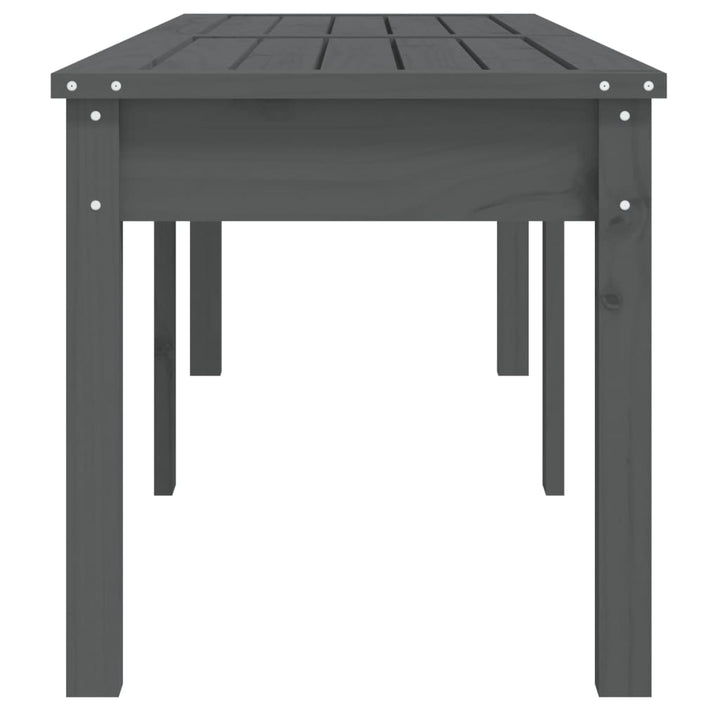 2-personers havebænk 159,5x44x45 cm massivt fyrretræ grå
