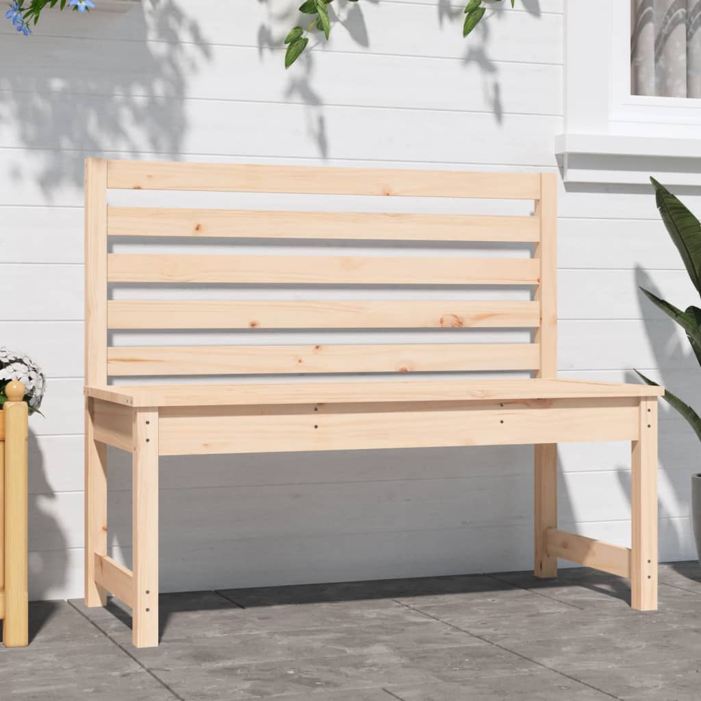 havebænk 109 cm massivt fyrretræ