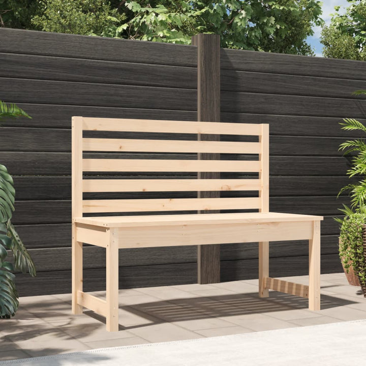havebænk 109 cm massivt fyrretræ