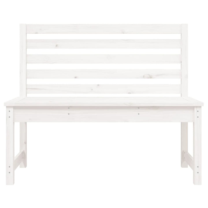 havebænk 109 cm massivt fyrretræ hvid