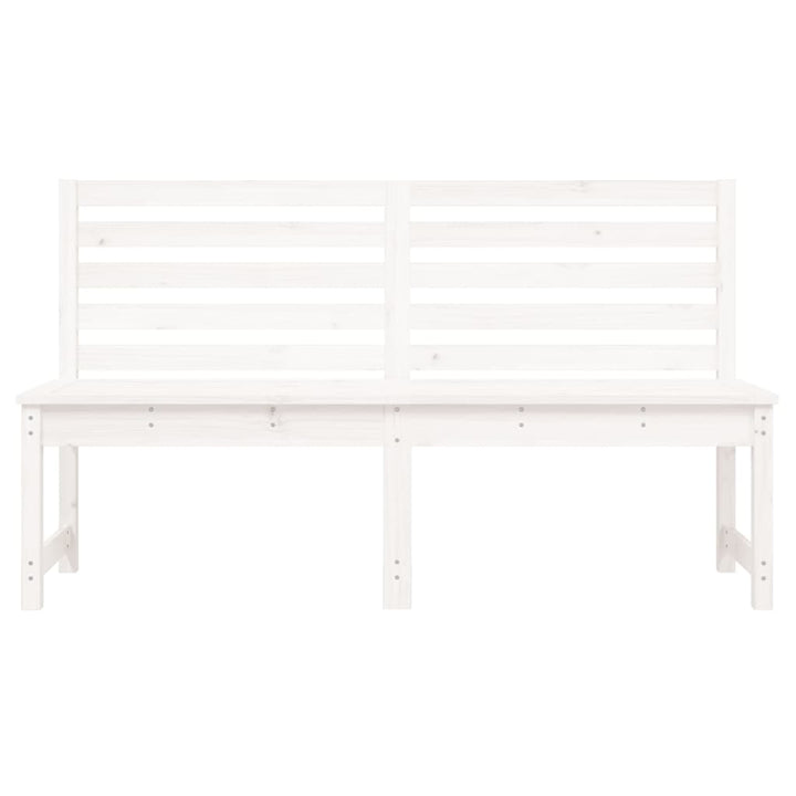 havebænk 157,5 cm massivt fyrretræ hvid