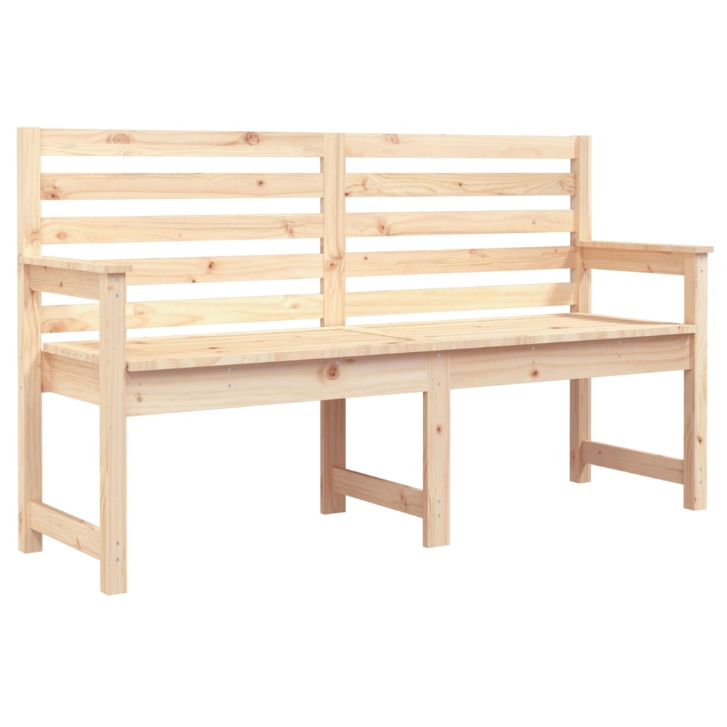 havebænk 159,5x48x91,5 cm massivt fyrretræ