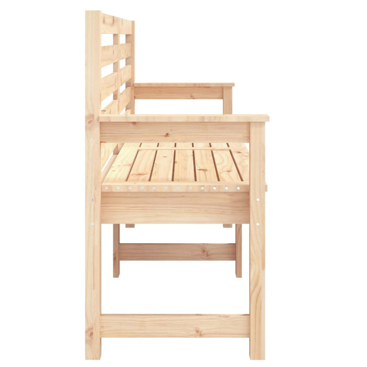havebænk 159,5x48x91,5 cm massivt fyrretræ