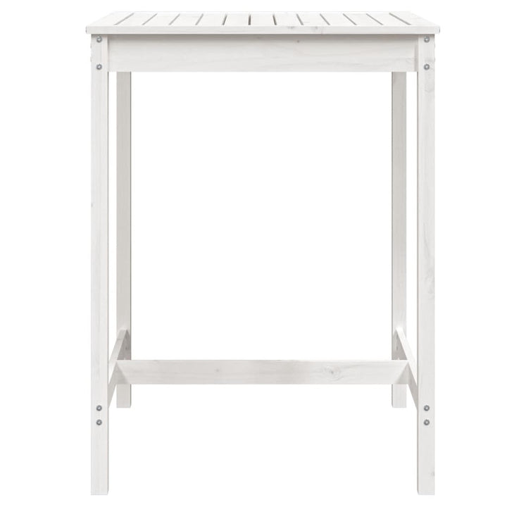 havebord 82,5x82,5x110 cm massivt fyrretræ hvid