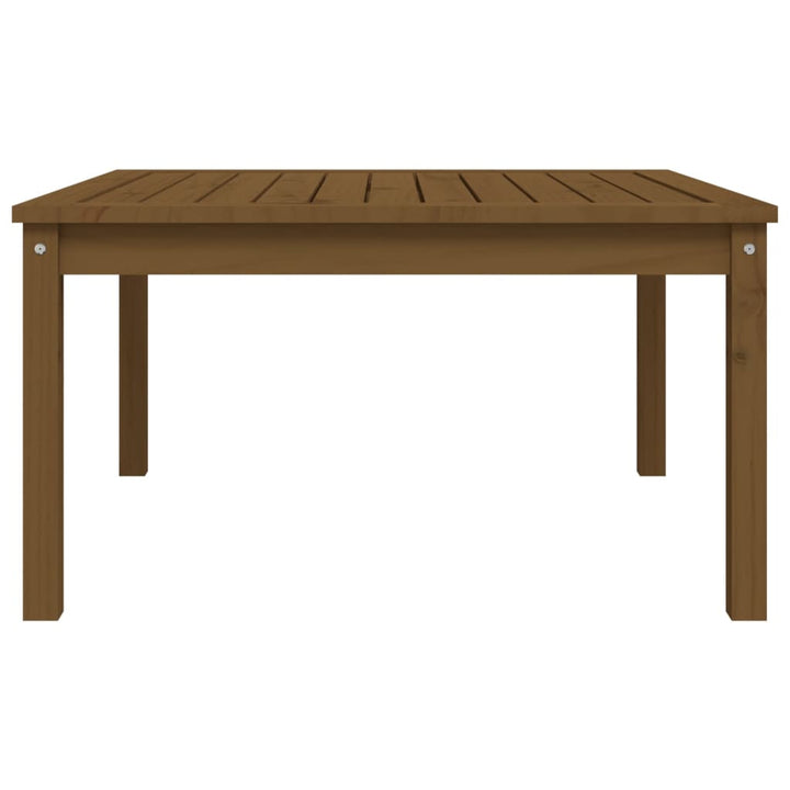 havebord 82,5x82,5x45 cm massivt fyrretræ gyldenbrun