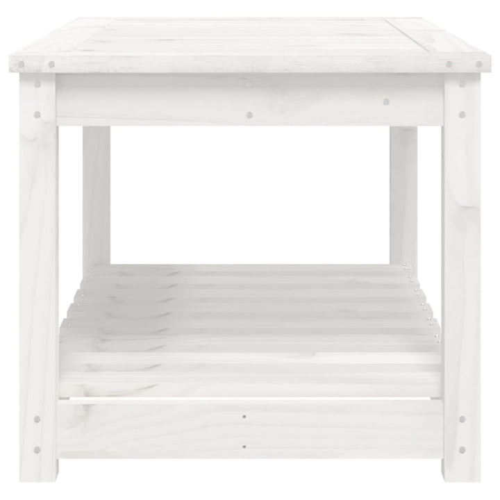 havebord 82,5x50,5x45 cm massivt fyrretræ hvid