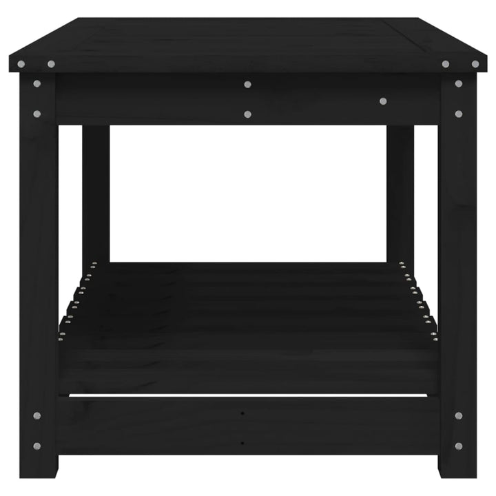 havebord 82,5x50,5x45 cm massivt fyrretræ sort
