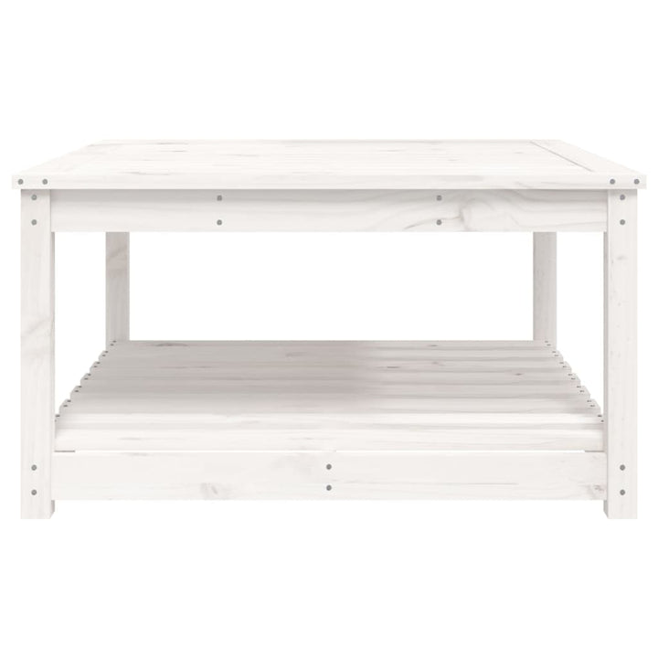 havebord 82,5x82,5x45 cm massivt fyrretræ hvid