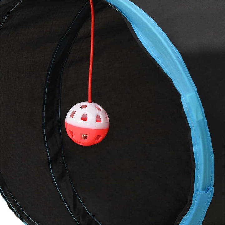 5-vejs kattetunnel 25 cm polyester sort og blå