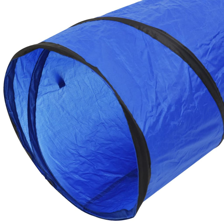 agilitytunnel til hunde Ø55x500 cm polyester blå