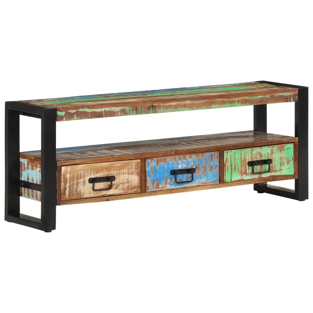 tv-bord 120x30x45 cm massivt genbrugstræ