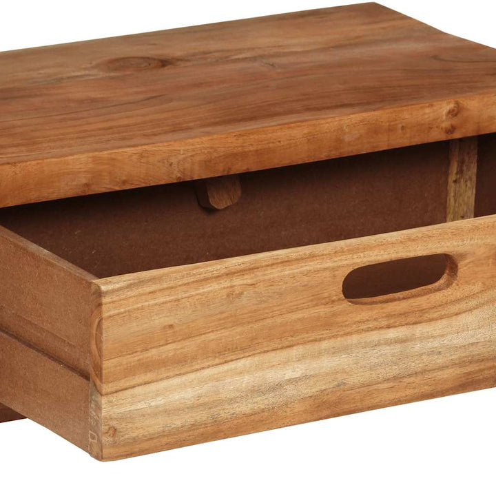 TV-bord (118-200) x 30 x 40 cm massivt træ akacie