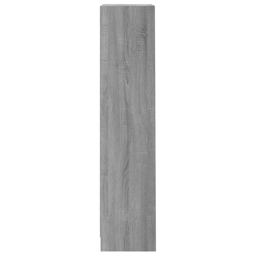 bogreol med 3 hylder 40x24x109 cm konstrueret træ grå sonoma-eg