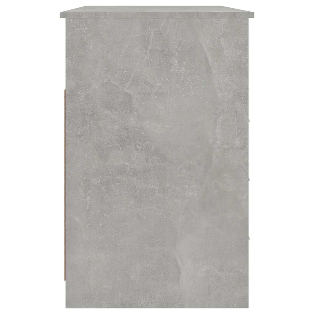 skrivebord m. skuffer 102x50x76 cm konstrueret træ betongrå