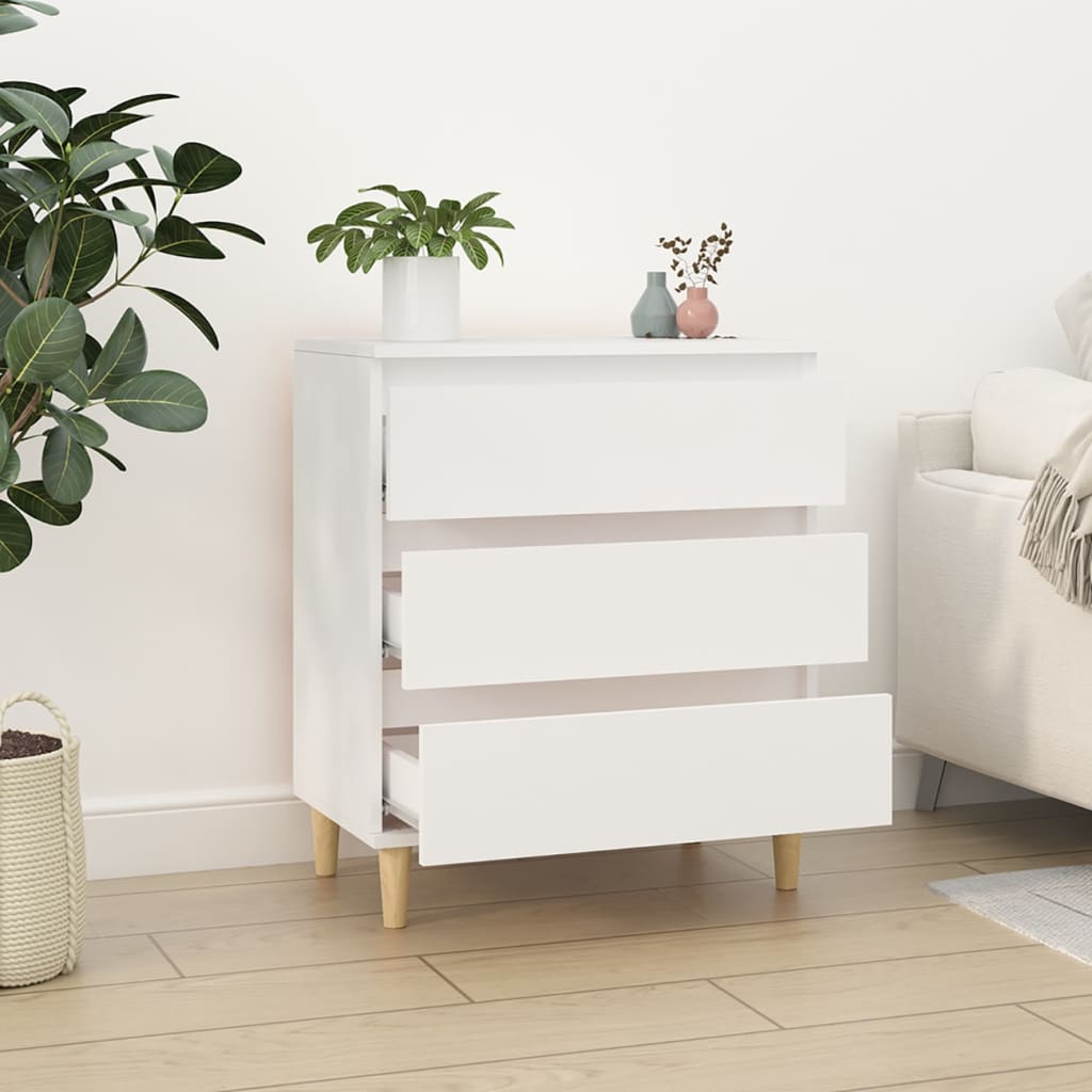 skænk 60x35x70 cm konstrueret træ hvid