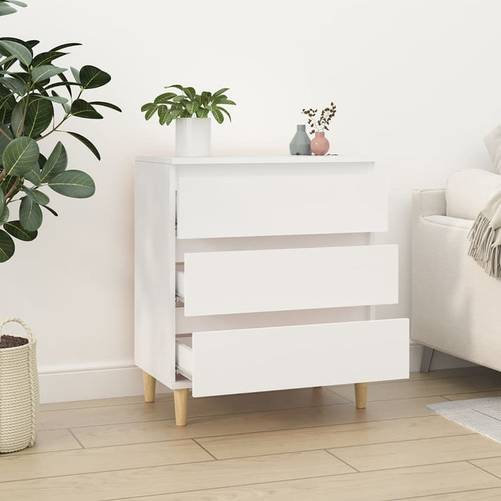 skænk 60x35x70 cm konstrueret træ hvid